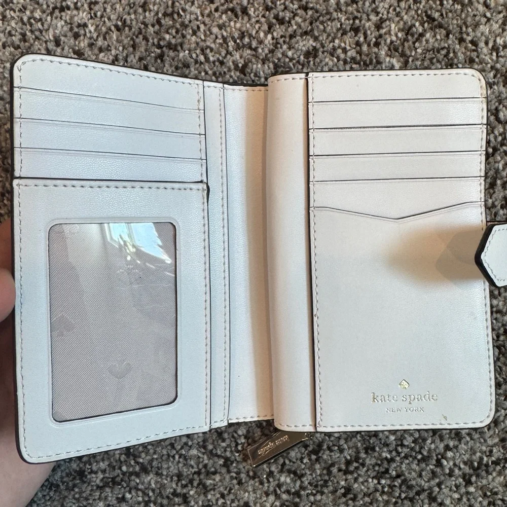 Kate Spade Blue and White Leather Wallet - Picture 3 of 5